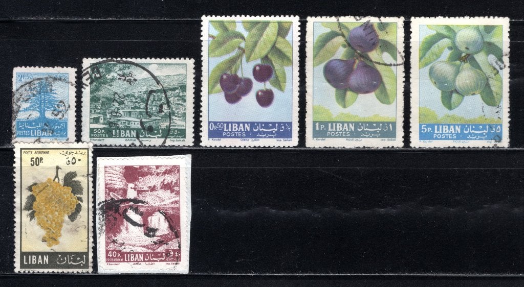 LIBAN Lot de timbres timbrés, Envoi, Affranchi