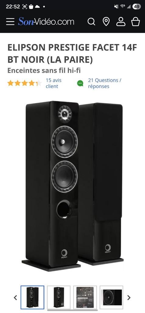 Elipson Facet Pf14bt superbes streaming Bluetooth ampli, Enlèvement