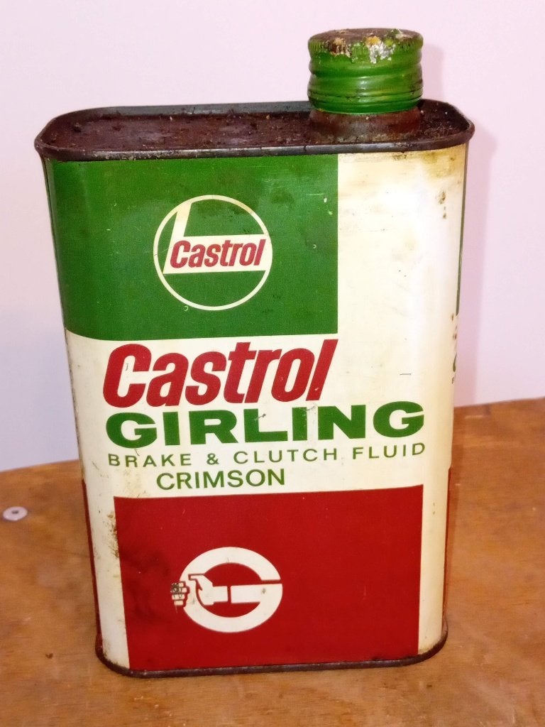 Zeldzaam olieblik Castrol Girling, Verzamelen, Ophalen of Verzenden, Gebruikt