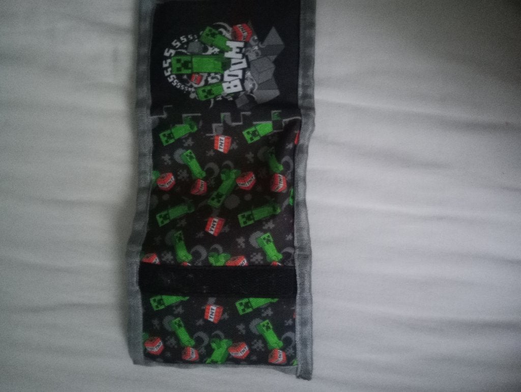 Minecraft portemonnee, Handtassen en Accessoires, Ophalen, Zo goed als nieuw, Zwart, Overige merken