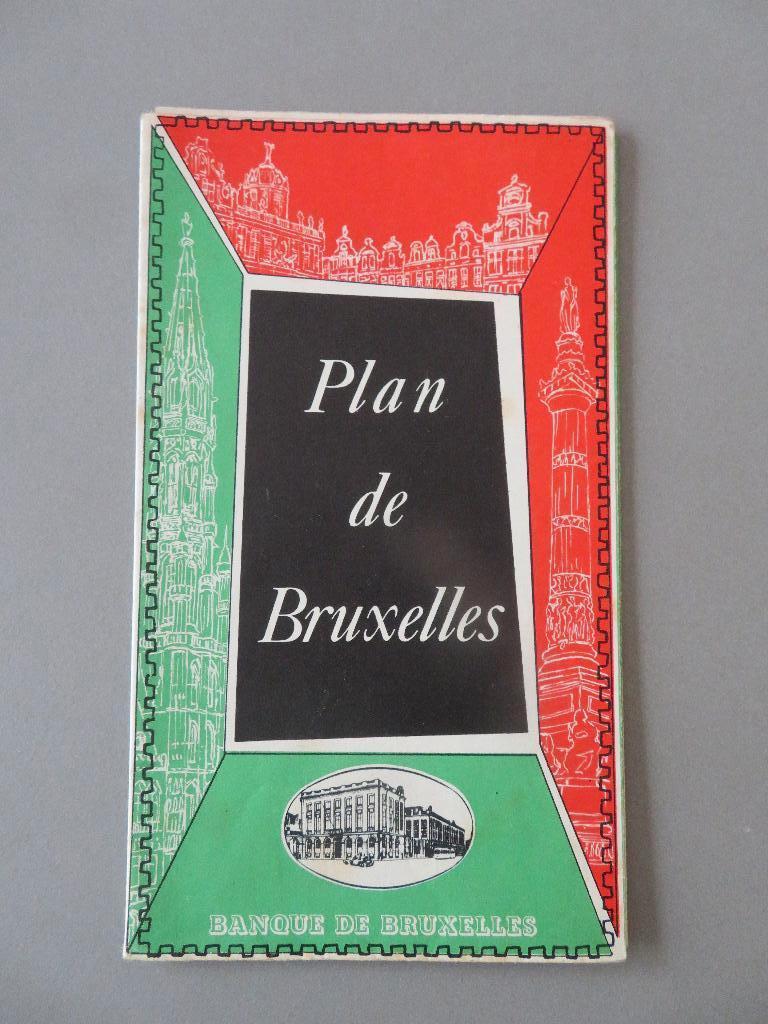 1958 Expo 58 Banque de Bruxelles stadsplan, Ophalen of Verzenden, Overige typen