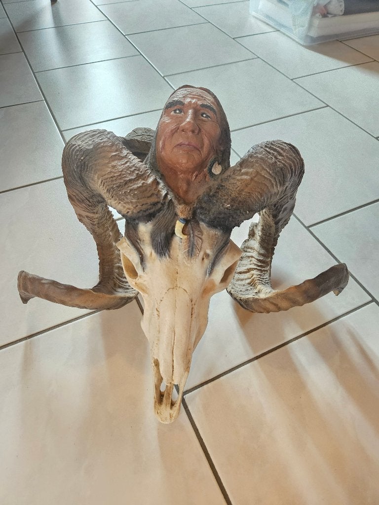 indianenhoofd op dierenhoofd, Western, Ophalen, Nieuw, Kunststof