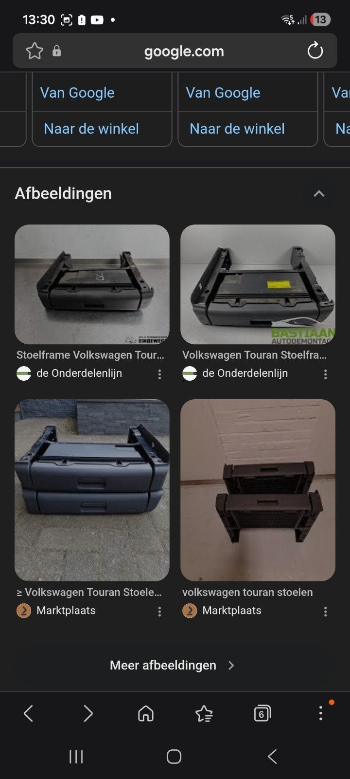 Touran frames, Ophalen