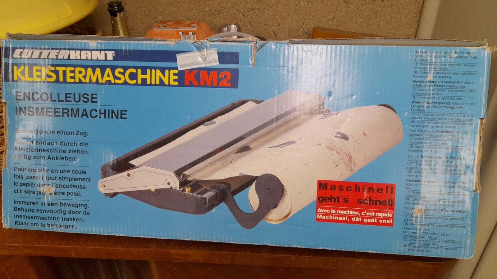 Professionele inpapmachine., Enlèvement