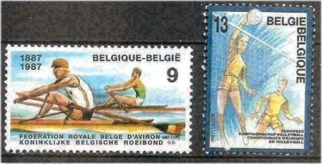 Belgique 1987 - Yvert/OBP 2259-2260 - Aviron et olley- (PF), Envoi, Non oblitéré, Neuf, Sport