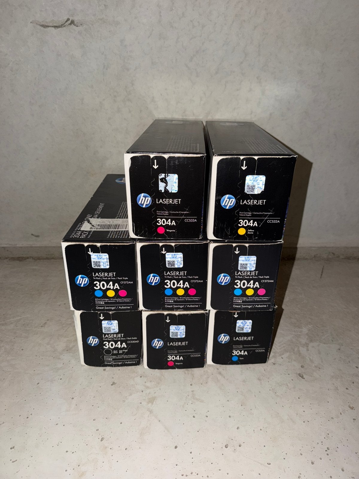 8x Toner 304a HP : cartouche, Enlèvement ou Envoi, Comme neuf, Toner