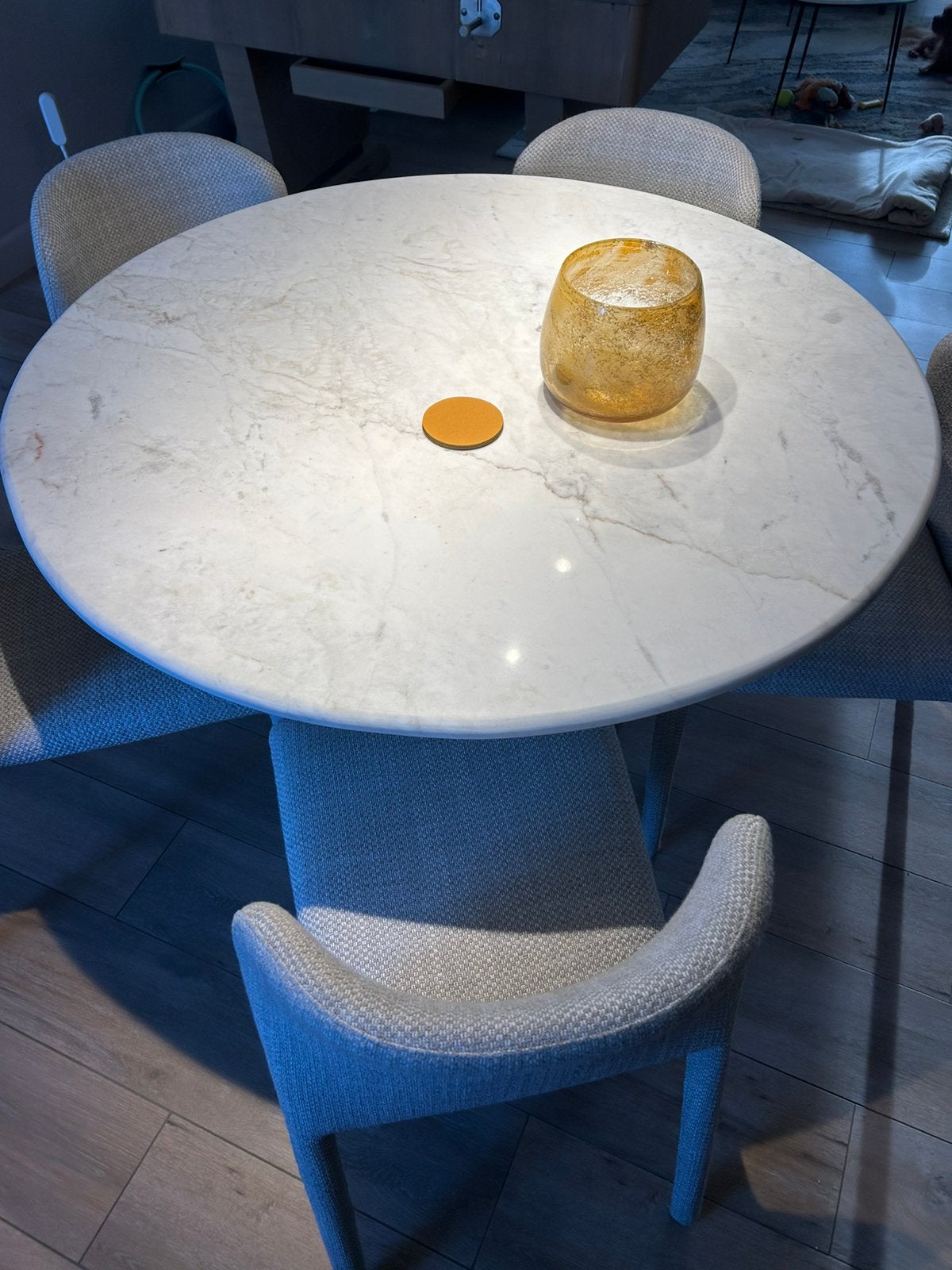 Marmeren eettafel, Huis en Inrichting, Ophalen, Zo goed als nieuw