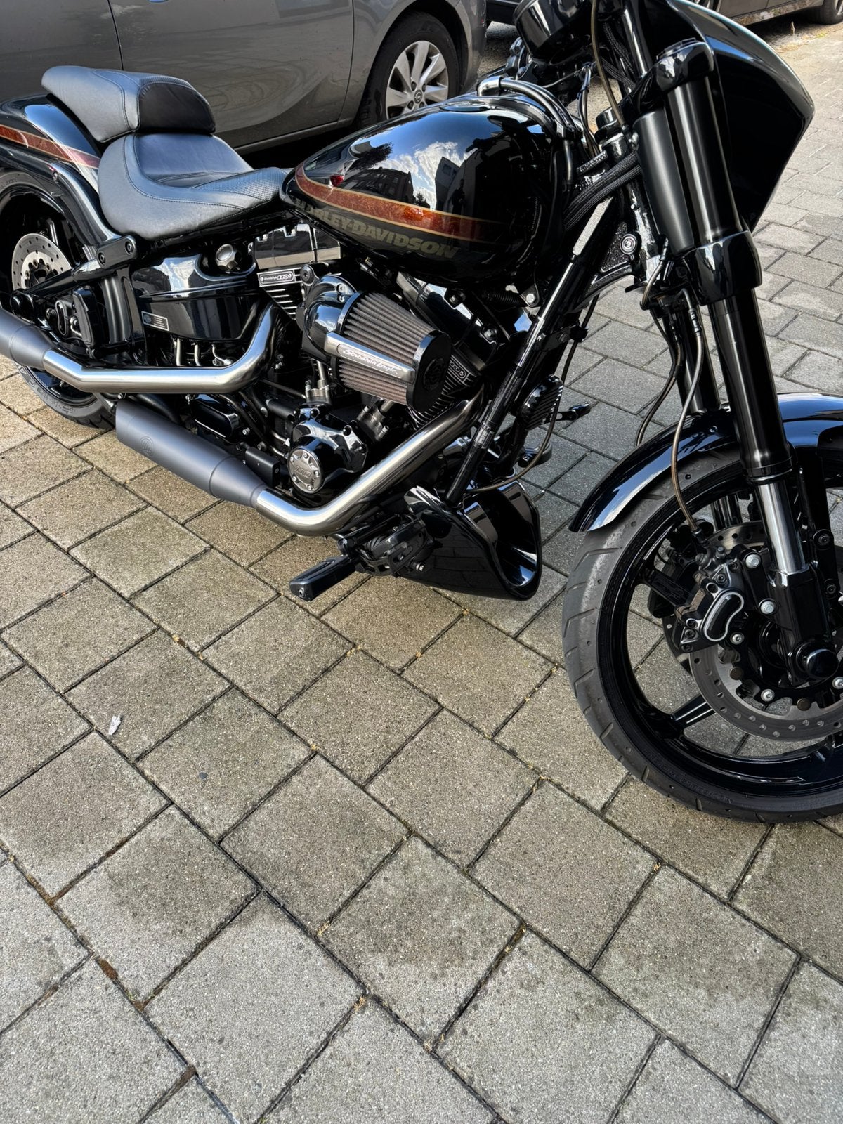 Harley Davidson pro street breakout CVO,Kesstech uitlaat, Particulier
