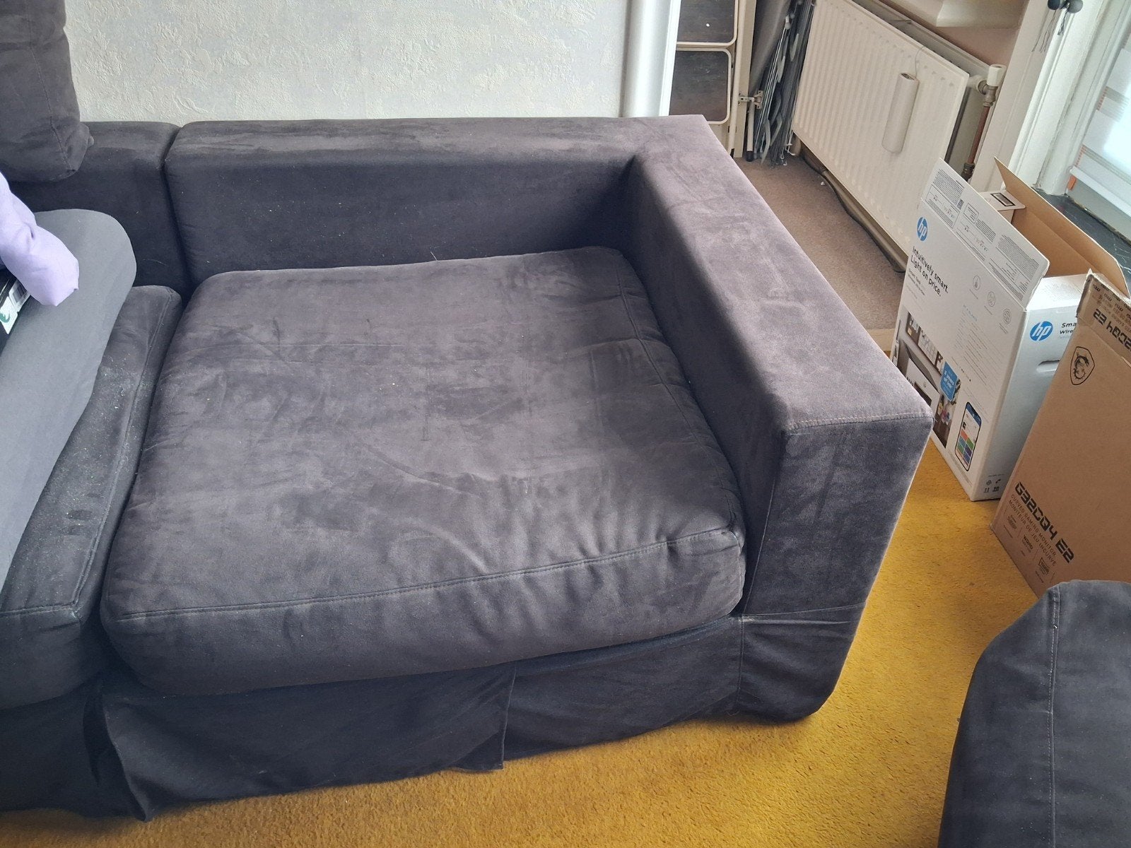 Gratis hoek van salon,, Maison & Meubles, Enlèvement, Utilisé, 100 à 125 cm, Moins de 150 cm