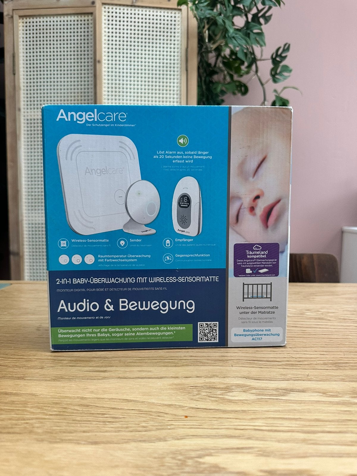 Angelcare AC117 Babyfoon met bewegingssensor, Kinderen en Baby's, Babyfoons, Nieuw, Terugspreekfunctie, Ophalen