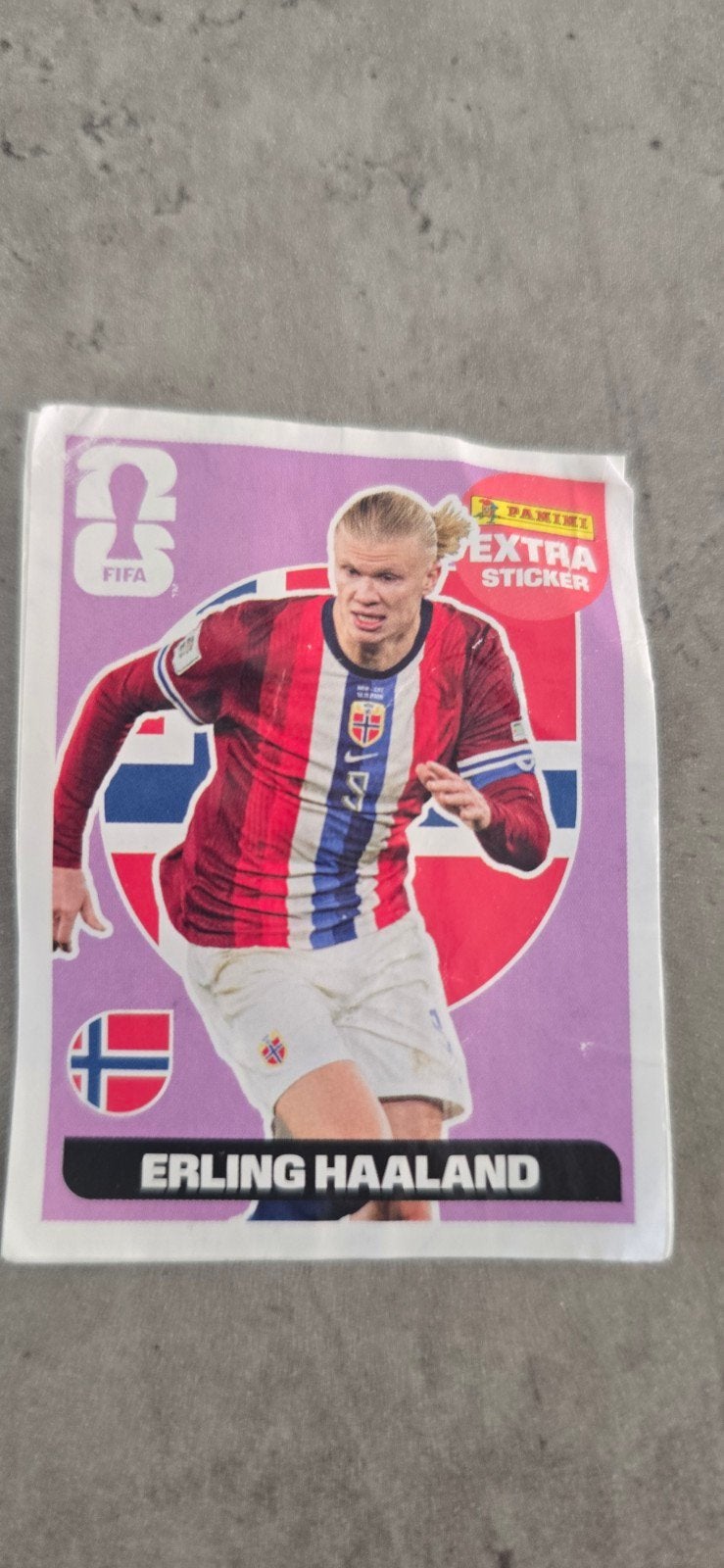 Panini extra cart erling haaland, Enlèvement