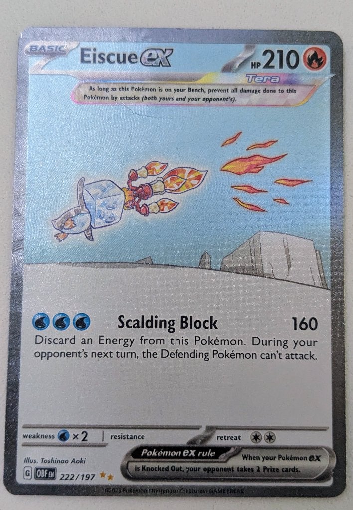 Carte Pokémon - Escue Ex (222/197), Collections, Enlèvement ou Envoi, Comme neuf, Carte(s) à jouer