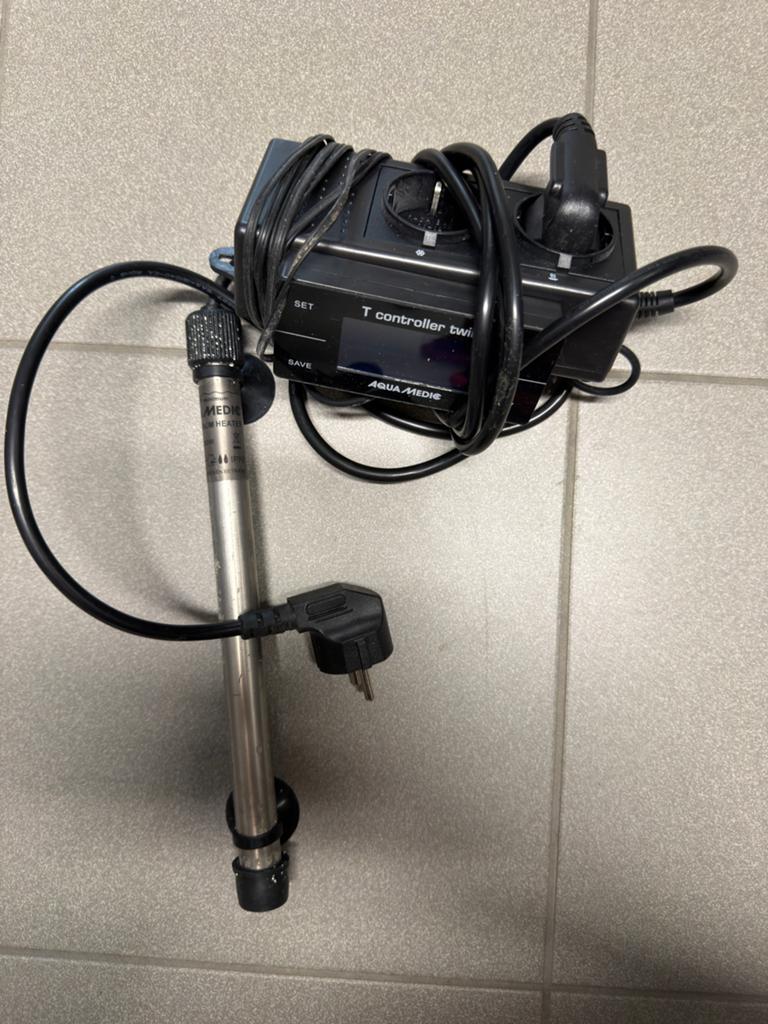 Aquamedic titanium heater met dual controller 200w, Ophalen, Gebruikt, Aqua Medic