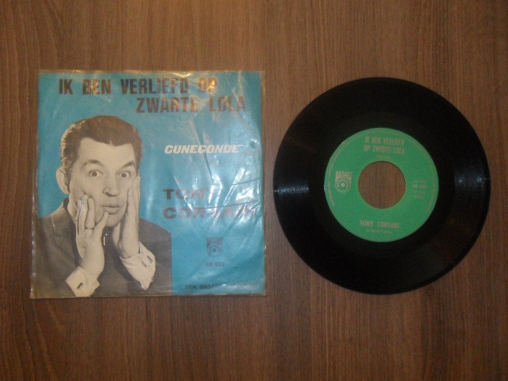 Tony Corsari - Ik ben verliefd op zwarte Lola, Cd's en Dvd's, Vinyl | Nederlandstalig, Ophalen of Verzenden, Gebruikt, 7 inch