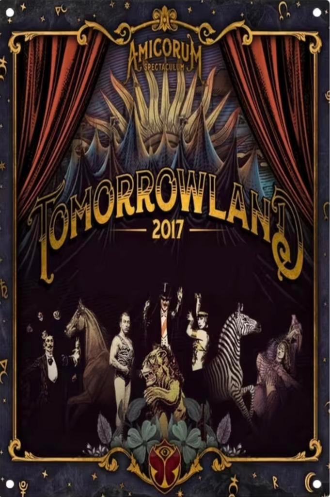 Metalen reclamebord Tomorrowland Amicorum Spectaculum 2017, Ophalen of Verzenden, Nieuw, Reclamebord