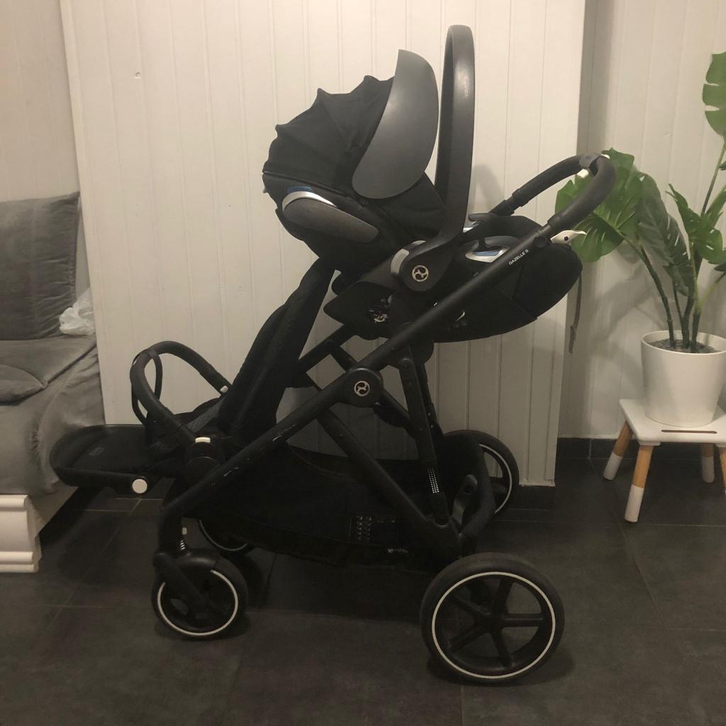 Poussette CYBEX Gazelle S + siège auto Cloud Z + Base isofix, Kinderen en Baby's, Buggy's, Zo goed als nieuw, Overige merken, Duomodel