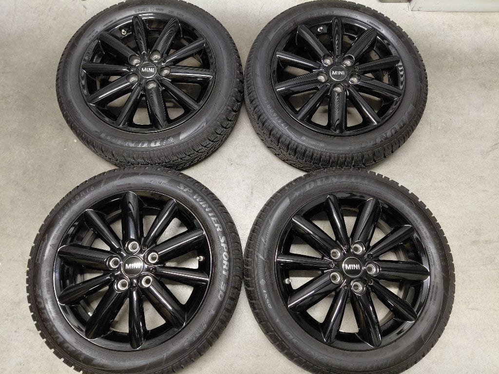 16 inch velgen met winterbanden Mini F55 / F56 / F57, Pneus et Jantes, Pneus hiver, Véhicule de tourisme, Enlèvement