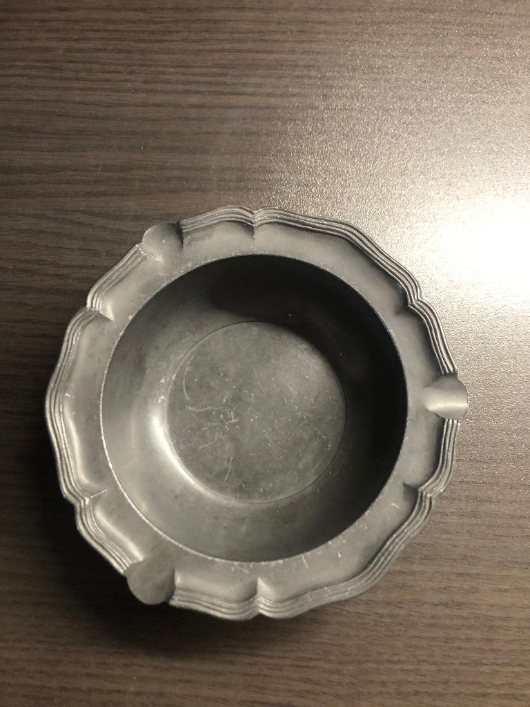 Antiek Asbak in tin, Antiek en Kunst, Ophalen of Verzenden