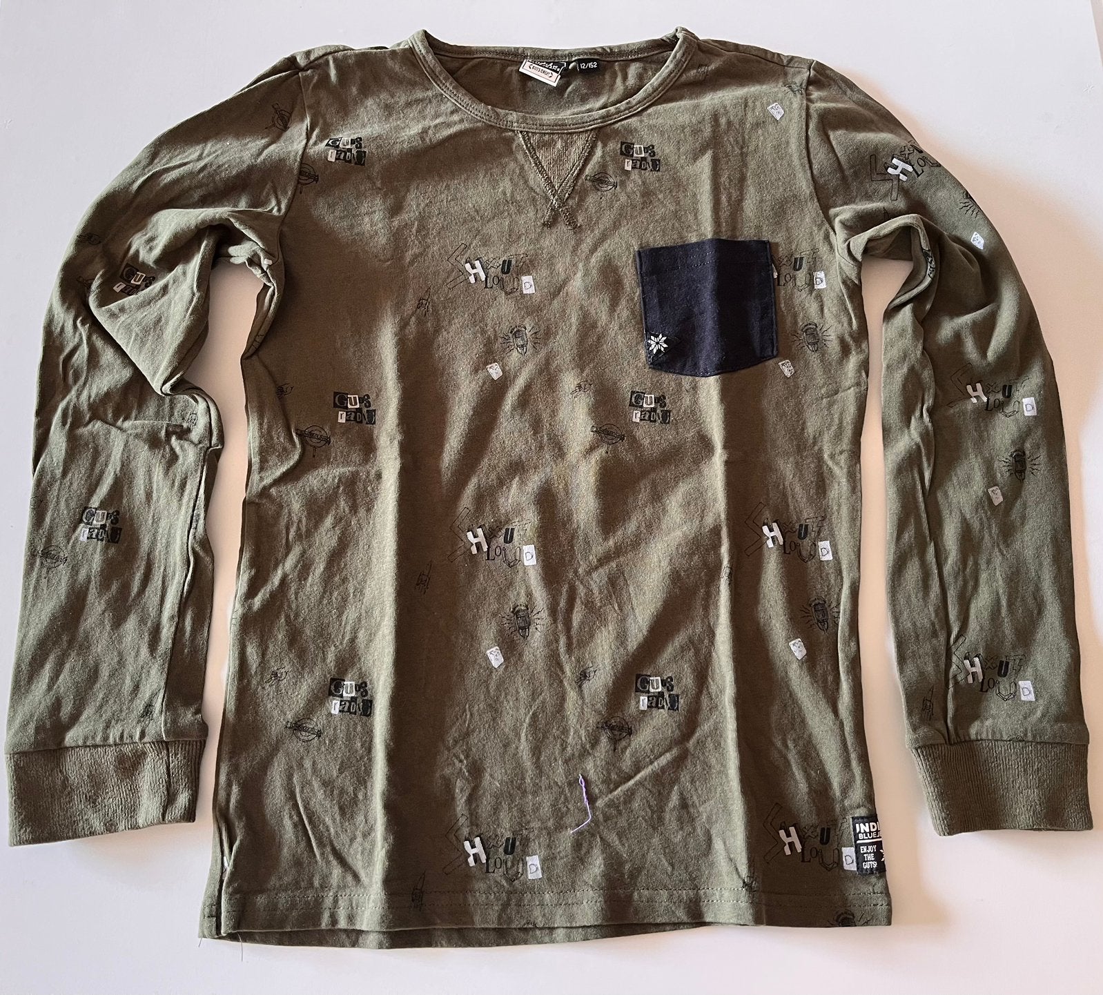 nieuw groene longsleeve INDIAN BLUE JEANS maat 152, 12 jaar, Kinderen en Baby's, Kinderkleding | Maat 152, Ophalen, Nieuw, Jongen