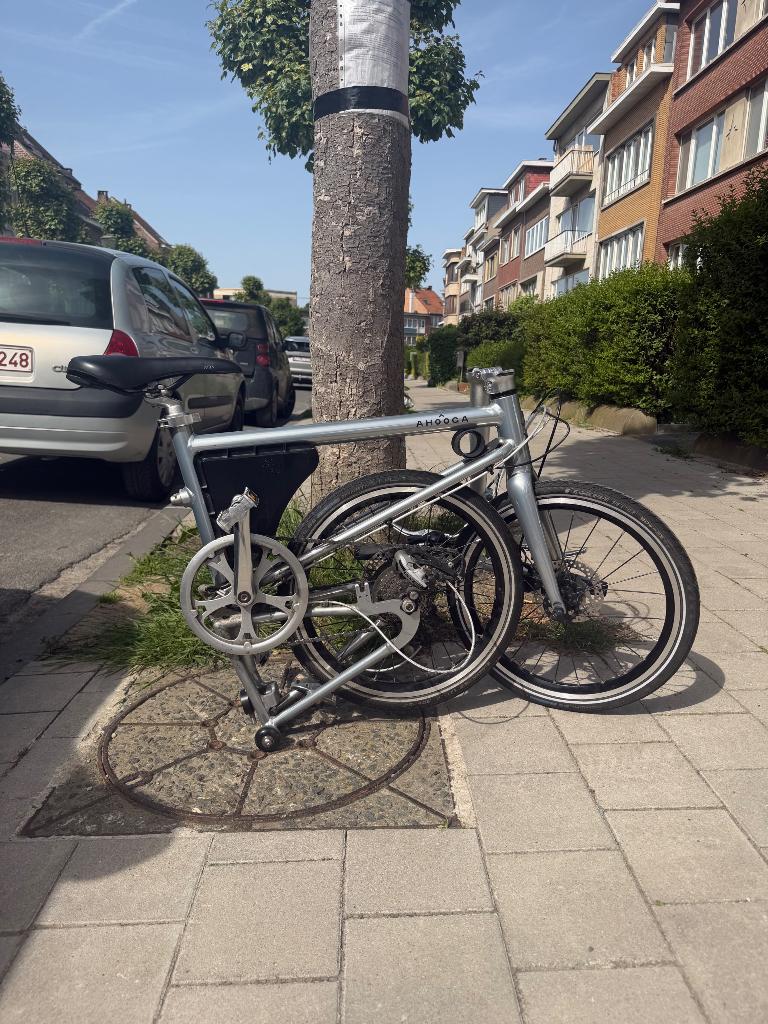 Vélo Ahooga 36v, Vélos & Vélomoteurs, Brompton, Comme neuf, Enlèvement, Totalement pliable