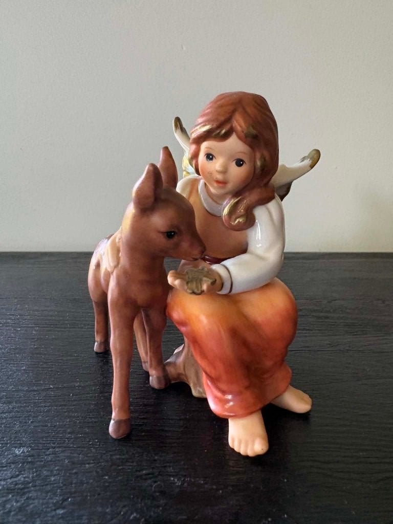 Goebel engel met bambi, Ophalen of Verzenden, Zo goed als nieuw