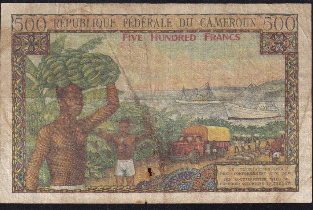 Cameroun 500 fr RR Fine, Enlèvement ou Envoi, Autres pays, Billets en vrac