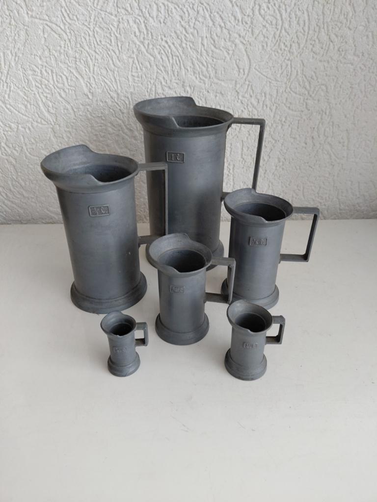 Tinnen maatbekers peltrato, Antiek en Kunst, Ophalen of Verzenden