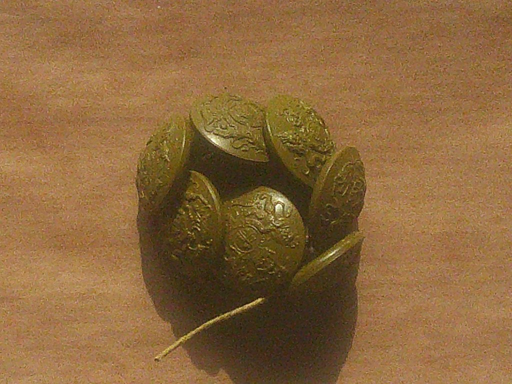 Boutons britanniques modules de 24mm en matériau composite, Verzenden, Landmacht, Embleem of Badge