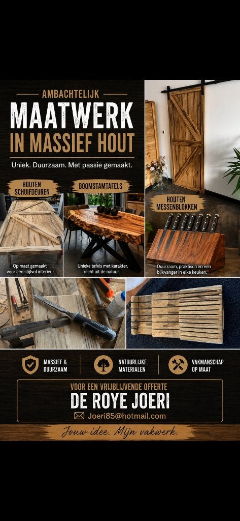 Schuifdeuren op maat, Ophalen, Nieuw, Hout