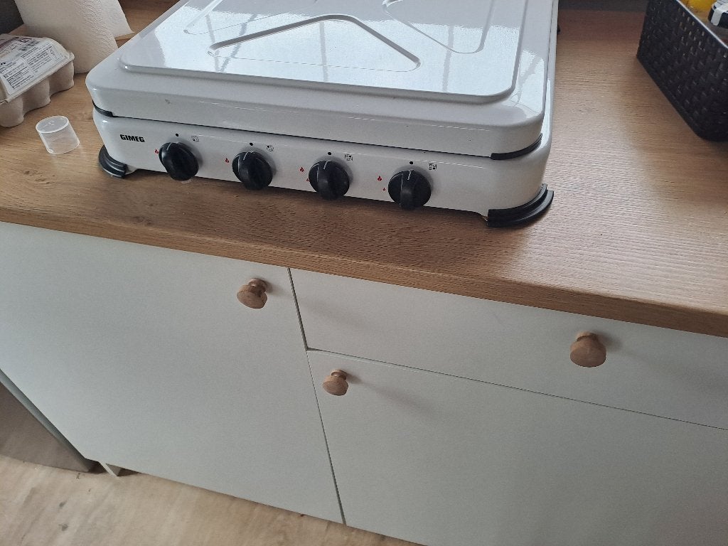 Armoires de cuisine avec plan de travail, Comme neuf, 50 à 100 cm, Blanc, 50 à 75 cm