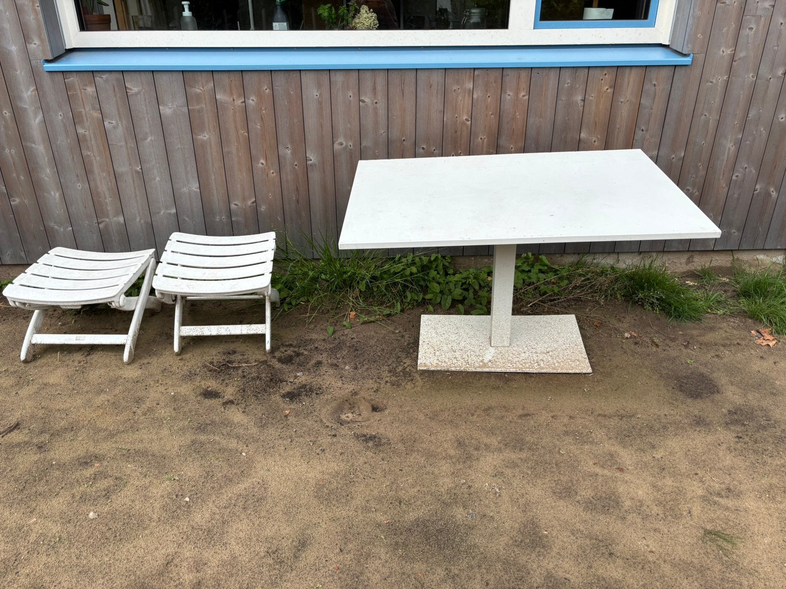 Tuintafel gratis op te halen, Tuin en Terras, Picknicktafels, Ophalen, Gebruikt, Rechthoekig, Aluminium