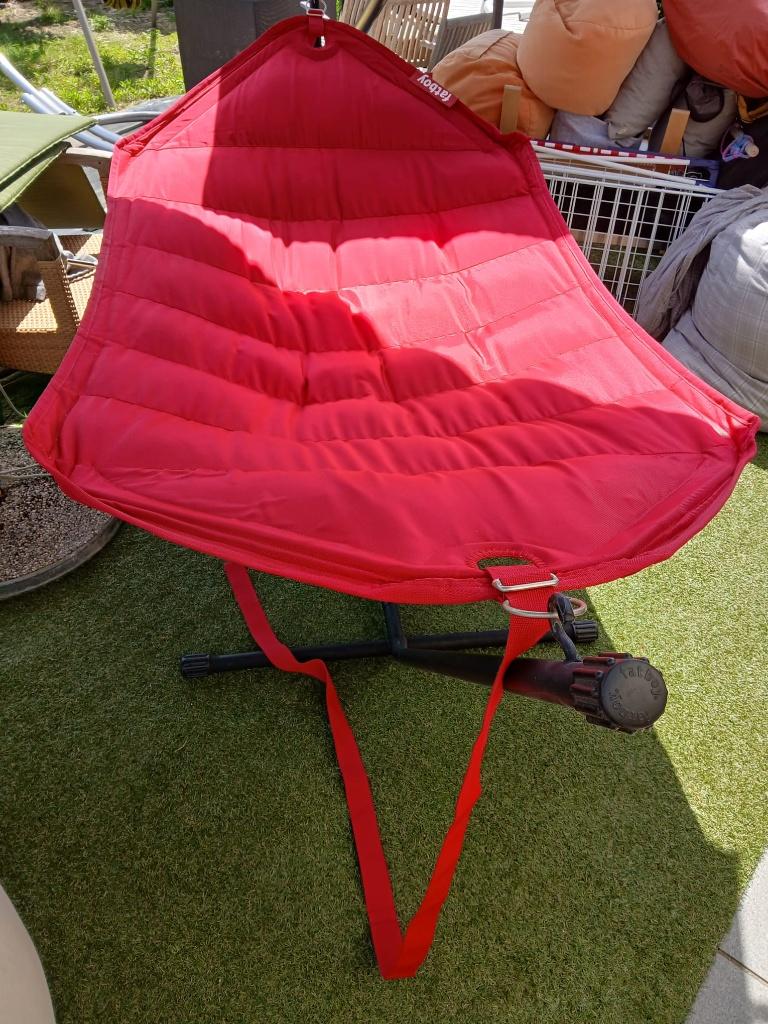 rode Fatboy hangmat headdemock, Jardin & Terrasse, Hamacs, Enlèvement, Comme neuf, Intérieur, Avec support