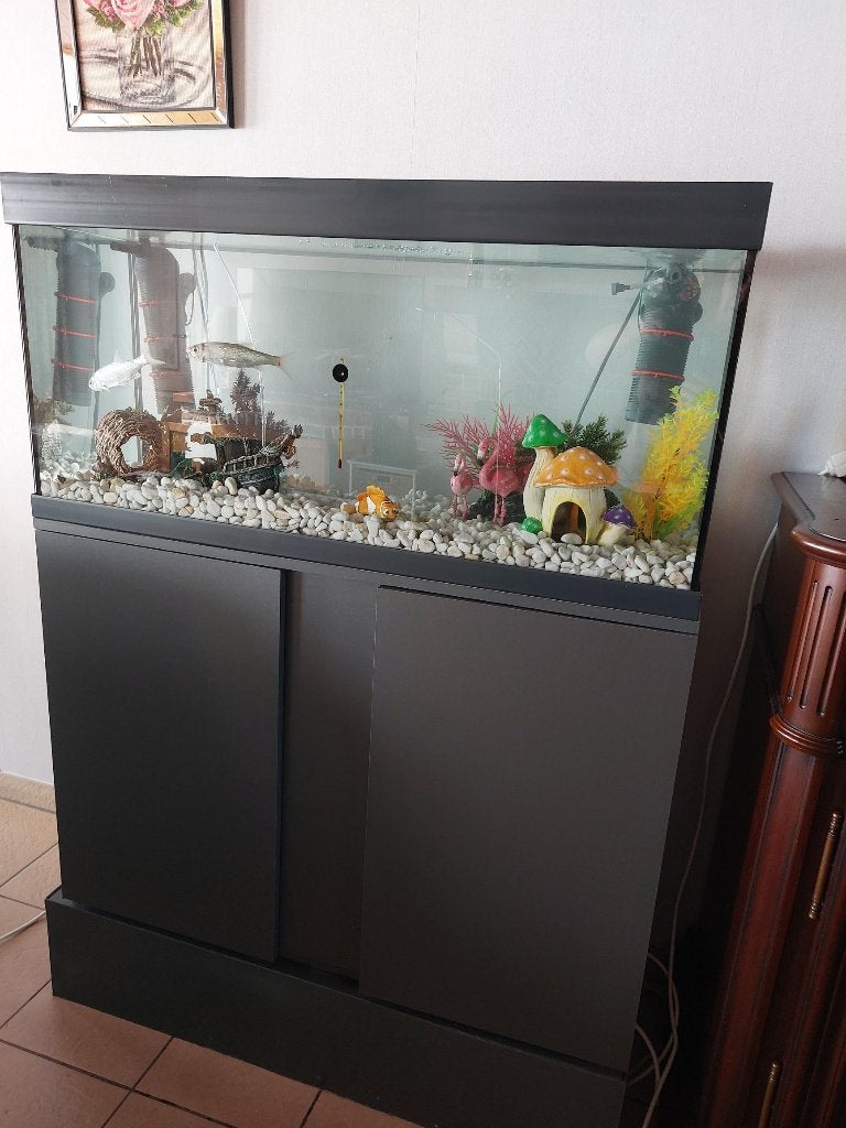 aquarium met meubel, Autres marques, Meuble d'aquarium, Comme neuf, Enlèvement