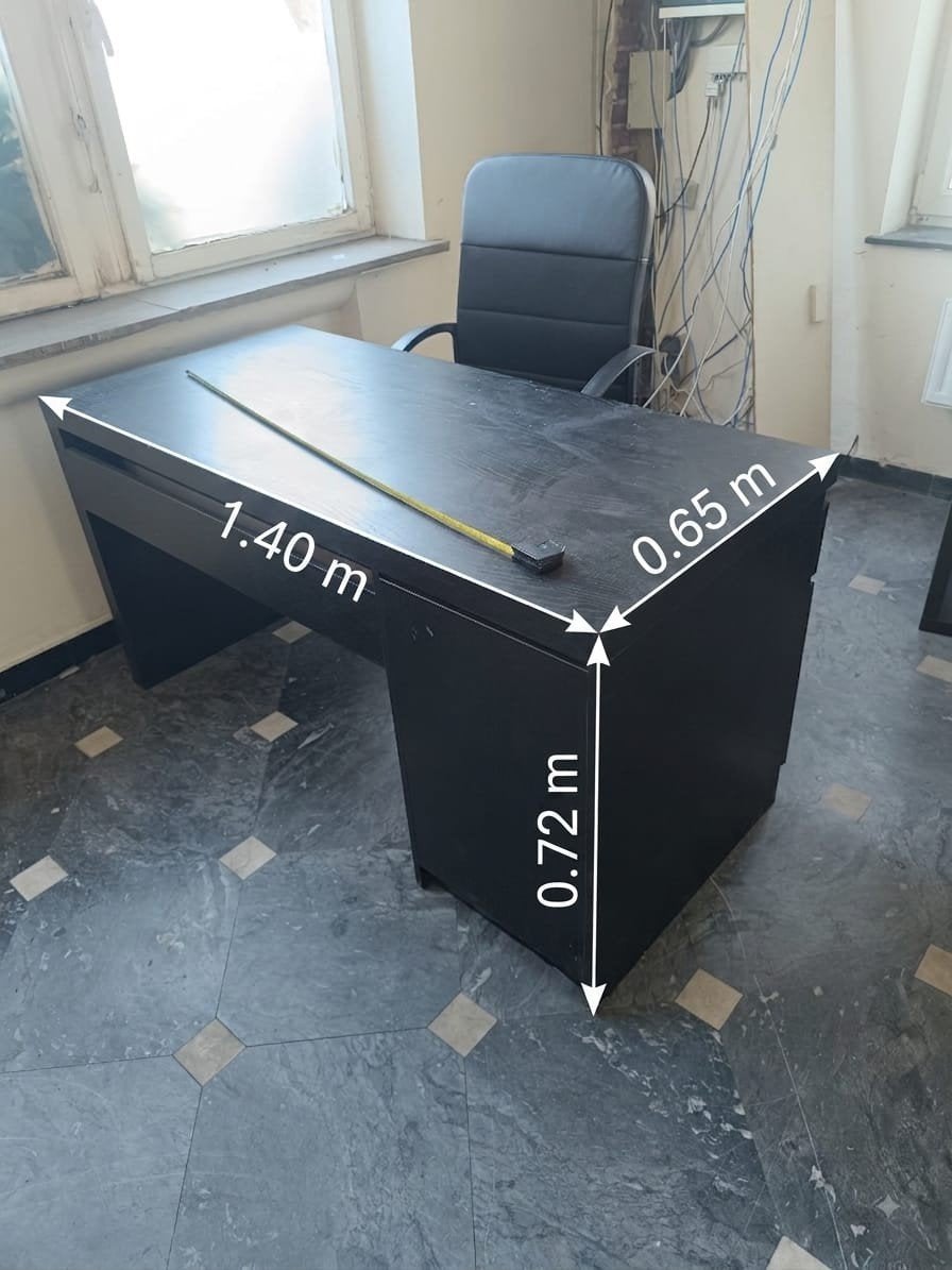 Bureau de Direction noir + Chaise Ergonomique à Roulette