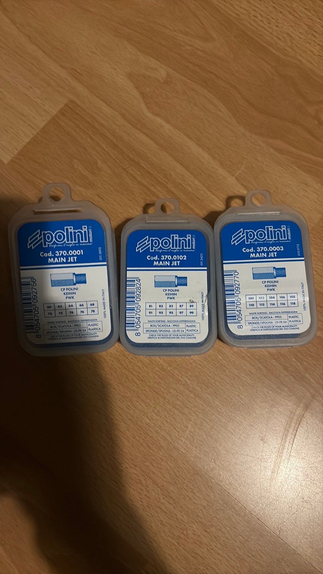 Polini sproeiers, Motoren, Ophalen