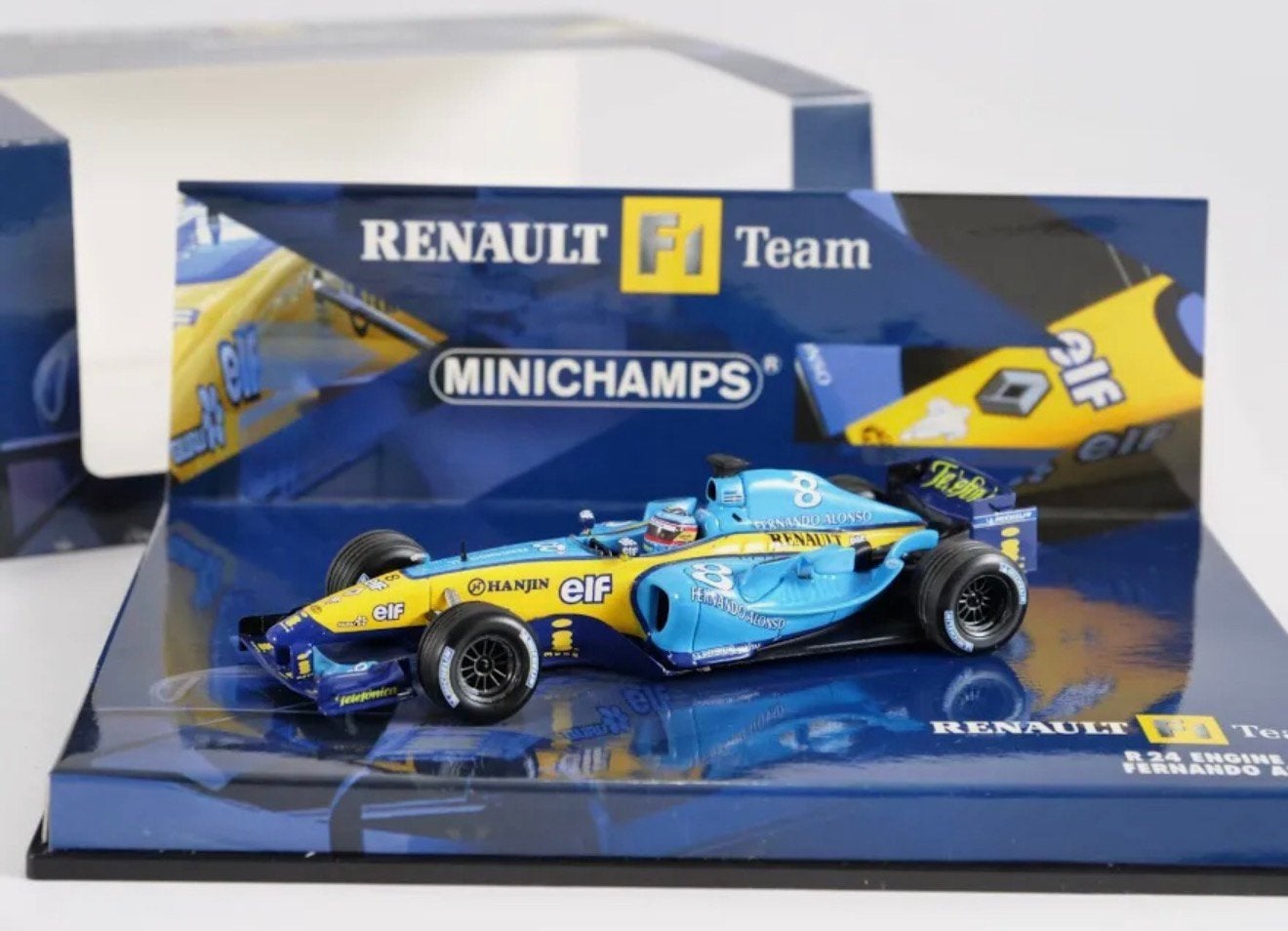 Minichamps 1/43 Renault F1 Team R24 Engine Rs24 Alonso, Ophalen of Verzenden, Nieuw, Auto, MiniChamps