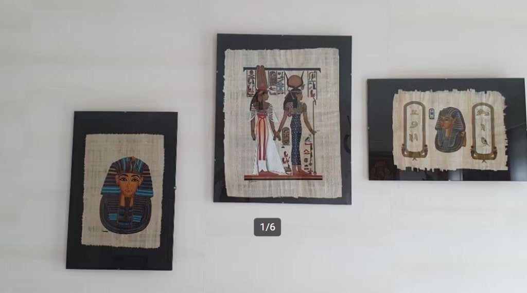 *  driemooie lijsten  (origine  EGYPTE)      *  MOETWEG:-75%, Huis en Inrichting, Ophalen, Zo goed als nieuw, Achter glas, Glas