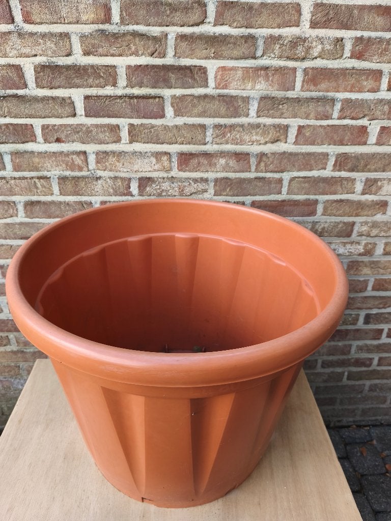 Bloempot, Ophalen, Kunststof, 40 cm of meer, Rond