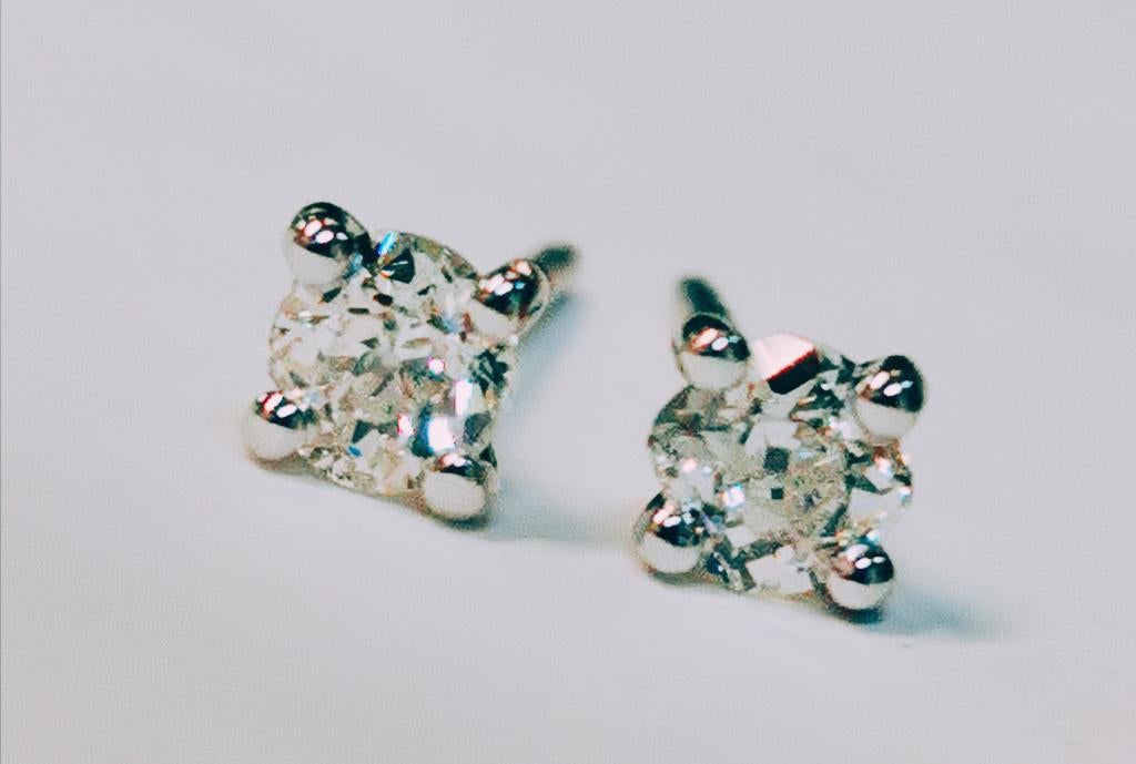 Solitaire oorstekers met diamanten 0,55kt, Enlèvement ou Envoi, Or, Comme neuf, Or