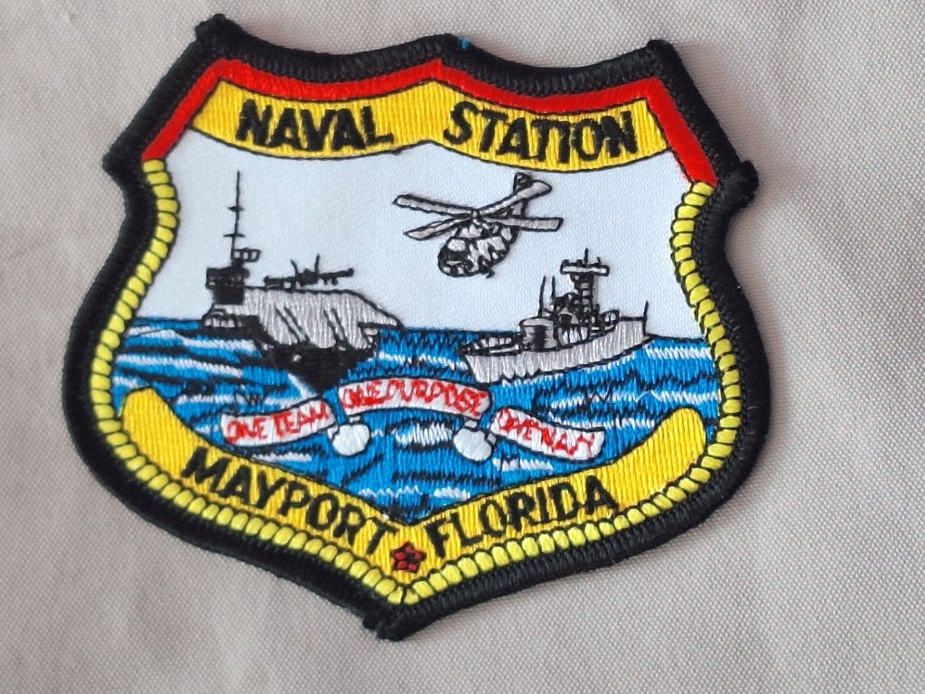 Mayport Florida Naval Station - Écusson marine américaine, Enlèvement ou Envoi, Marine, Autres types
