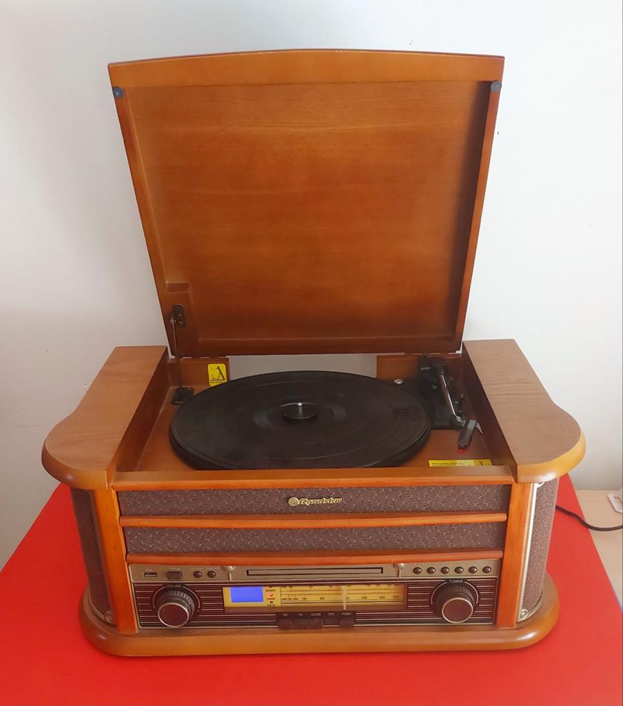 Bluetooth retro hifi-systeem..., Ophalen of Verzenden, Zo goed als nieuw, Platenspeler