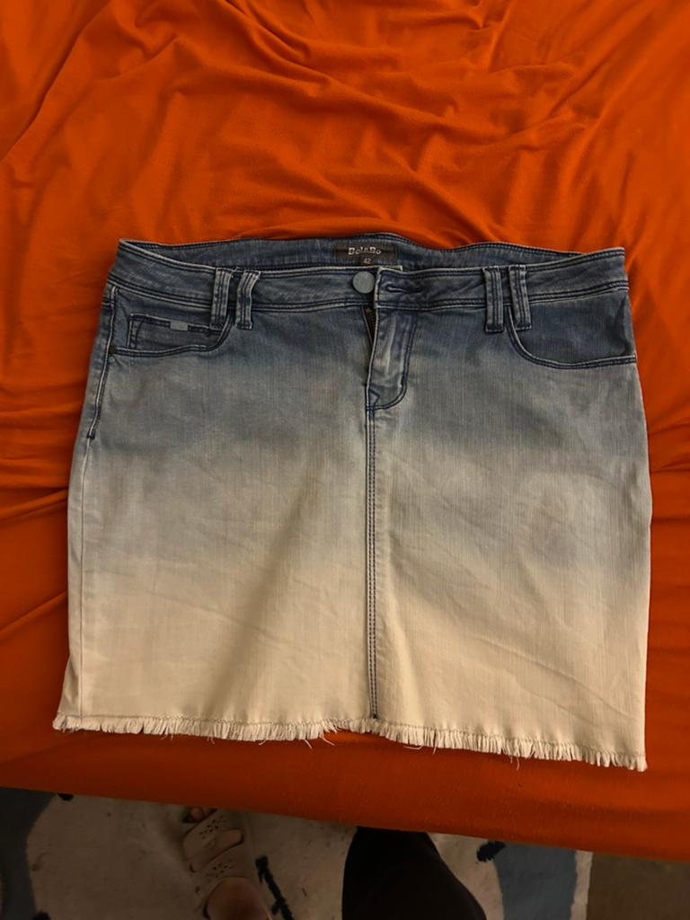 Dames jeans korte rok maat 42 merk Bel&Bo, Ophalen, Zo goed als nieuw, Maat 42/44 (L), Boven de knie