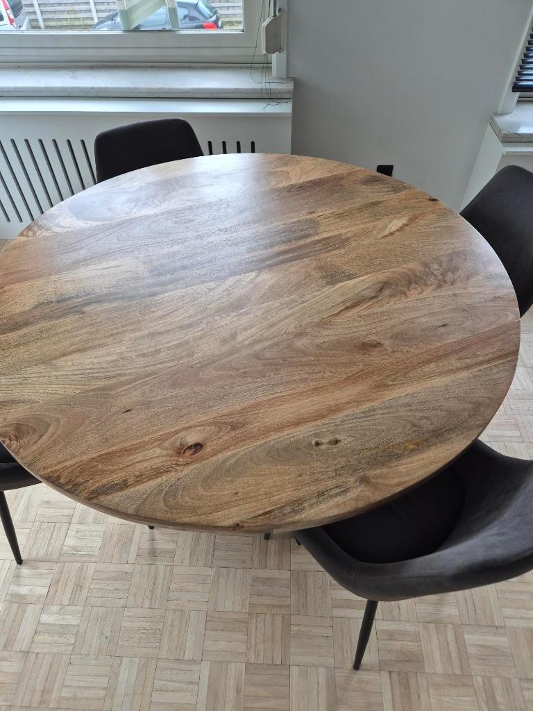 Tafel, Huis en Inrichting, Tafels | Eettafels, Ophalen, Landelijk modern, Rond, Zo goed als nieuw