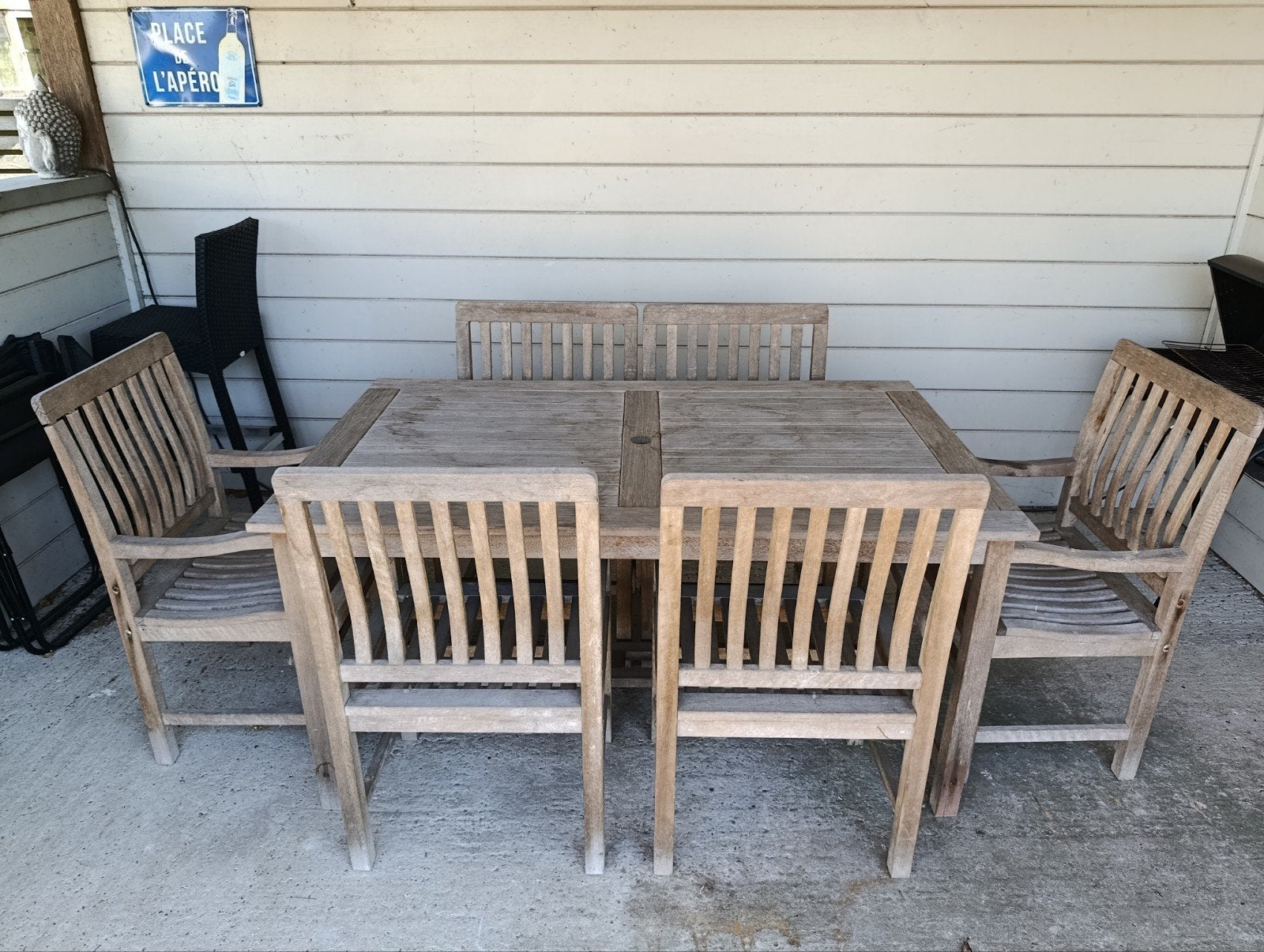 tuinmeubelen teak, Ophalen