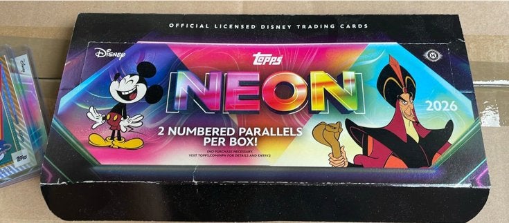 OPEN Hobby box Topps Disney Neon - volledige inhoud, Ophalen of Verzenden, Gebruikt