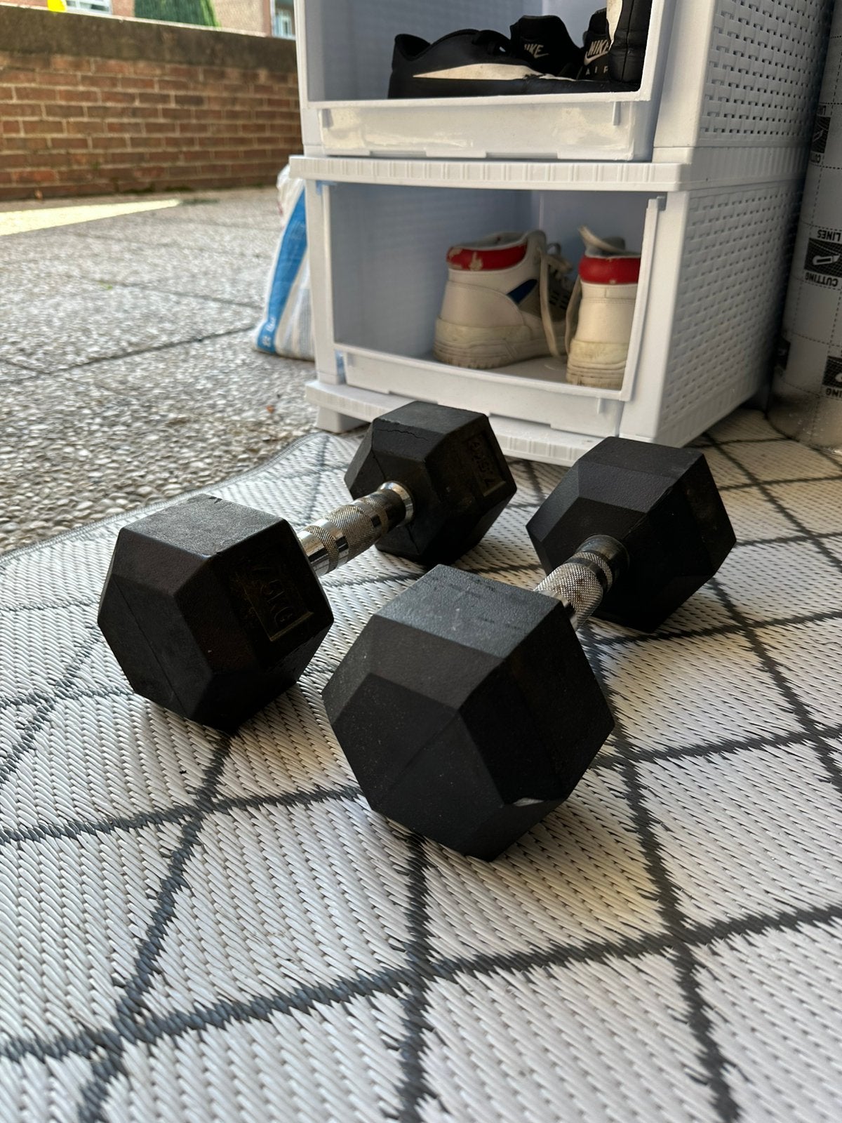 Paire d'haltères Decathlon Hexa Dumbbell 2x7,5 kg, Enlèvement, Comme neuf