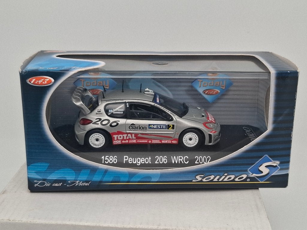 Peugeot 206 - Rallye WRC 2002 - Solido 1/43, Hobby & Loisirs créatifs, Envoi, Comme neuf, Voiture, Solido