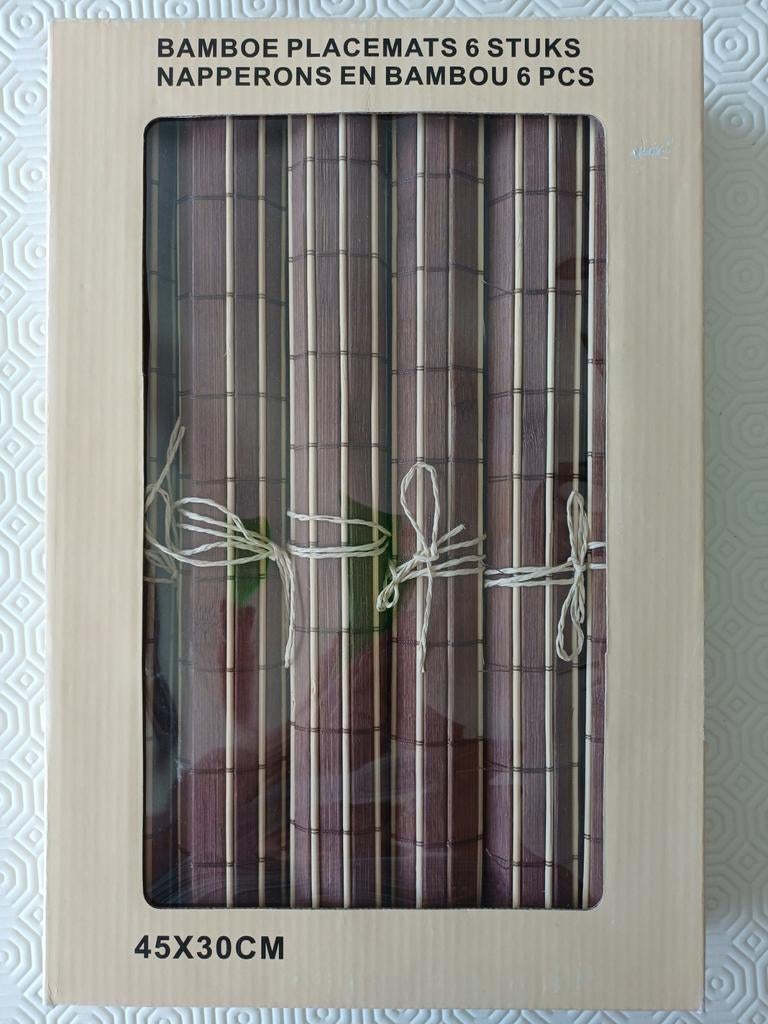 Set placemats en bambou NEUF, Ophalen, Nieuw