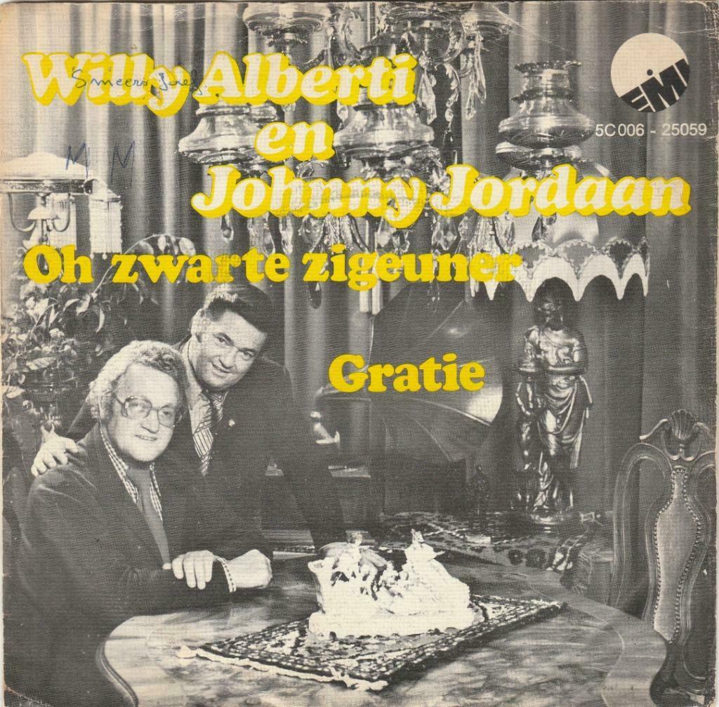 45T: Willy Alberti & Johnny Jordaan: Oh zwarte zigeuner, Cd's en Dvd's, Vinyl | Nederlandstalig, Ophalen of Verzenden, Overige formaten