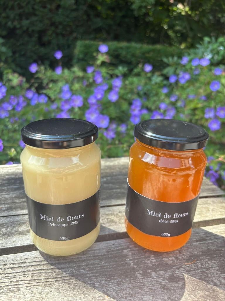 Miel de fleurs - Abeilles noires - 500g, Enlèvement ou Envoi